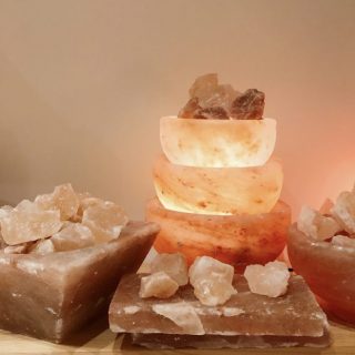 Himalayan Rock Salt Lamp, Square Bowl